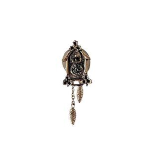 Avon Mini Gold Cuckoo Clock Pin